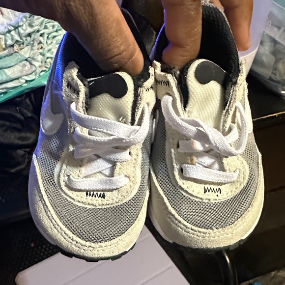 Kids\' White and Gray Sneakers